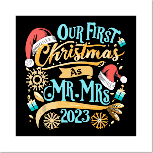 our first christmas as mr and mrs 2023 Posters and Art